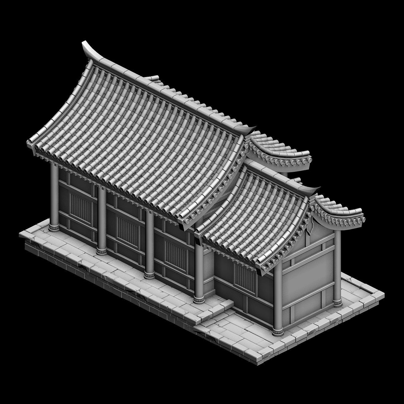 City Building - Small House 044 3D model_2