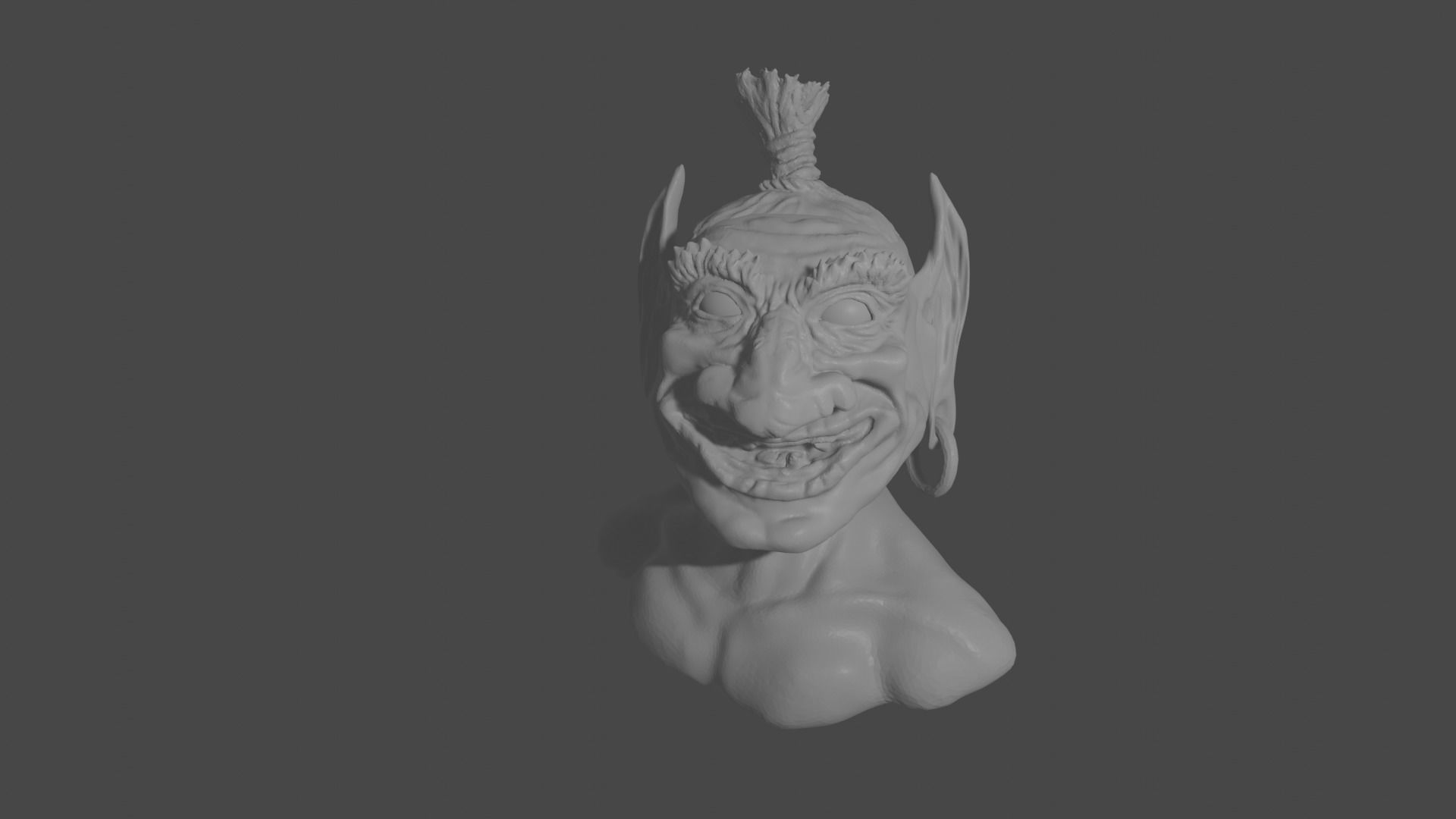Troll bust  3D print model_1