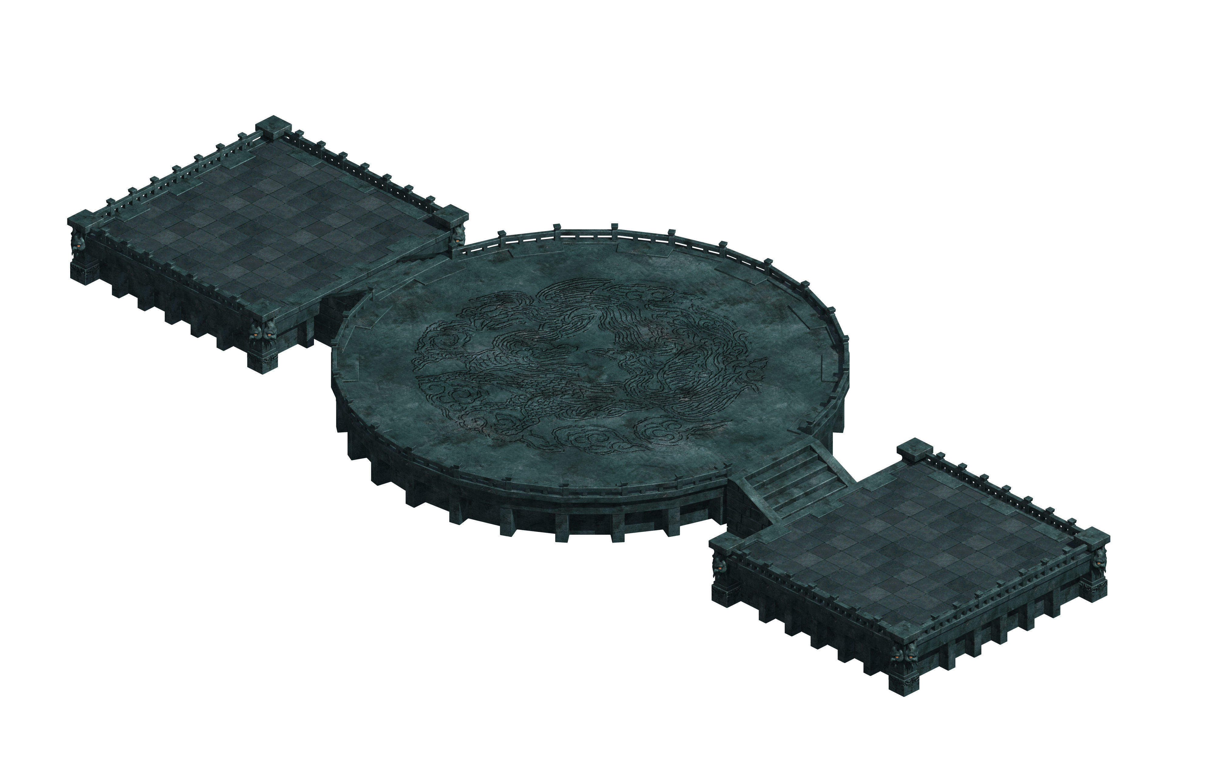 Battle of small platform 043 3D model_2