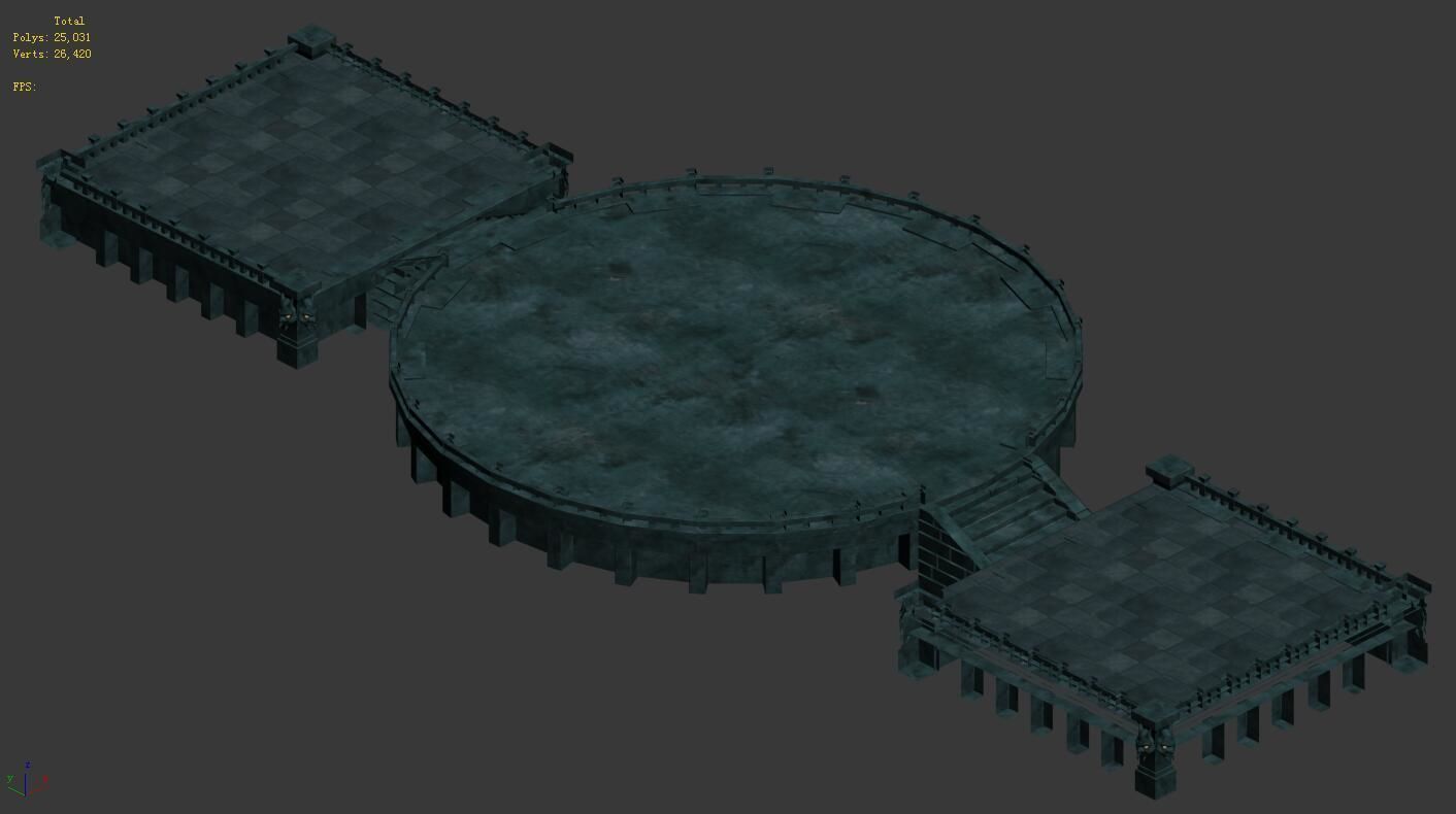 Battle of small platform 043 3D model_5