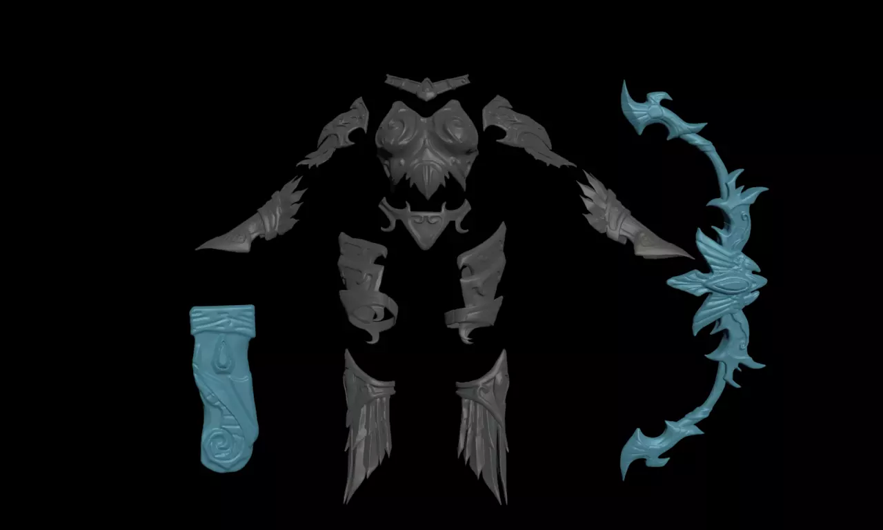 Female armor wearable armor female for cosplay 3D print model_0