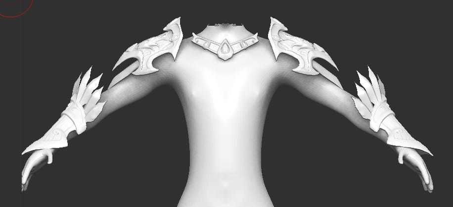 Female armor wearable armor female for cosplay 3D print model_12