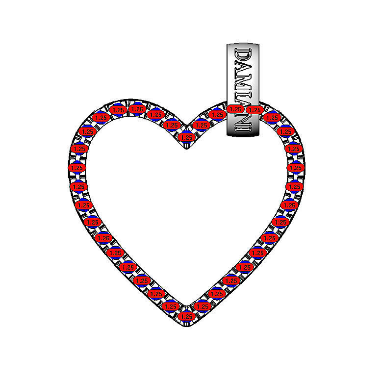 N041 Pendant Heart 3D print model_3