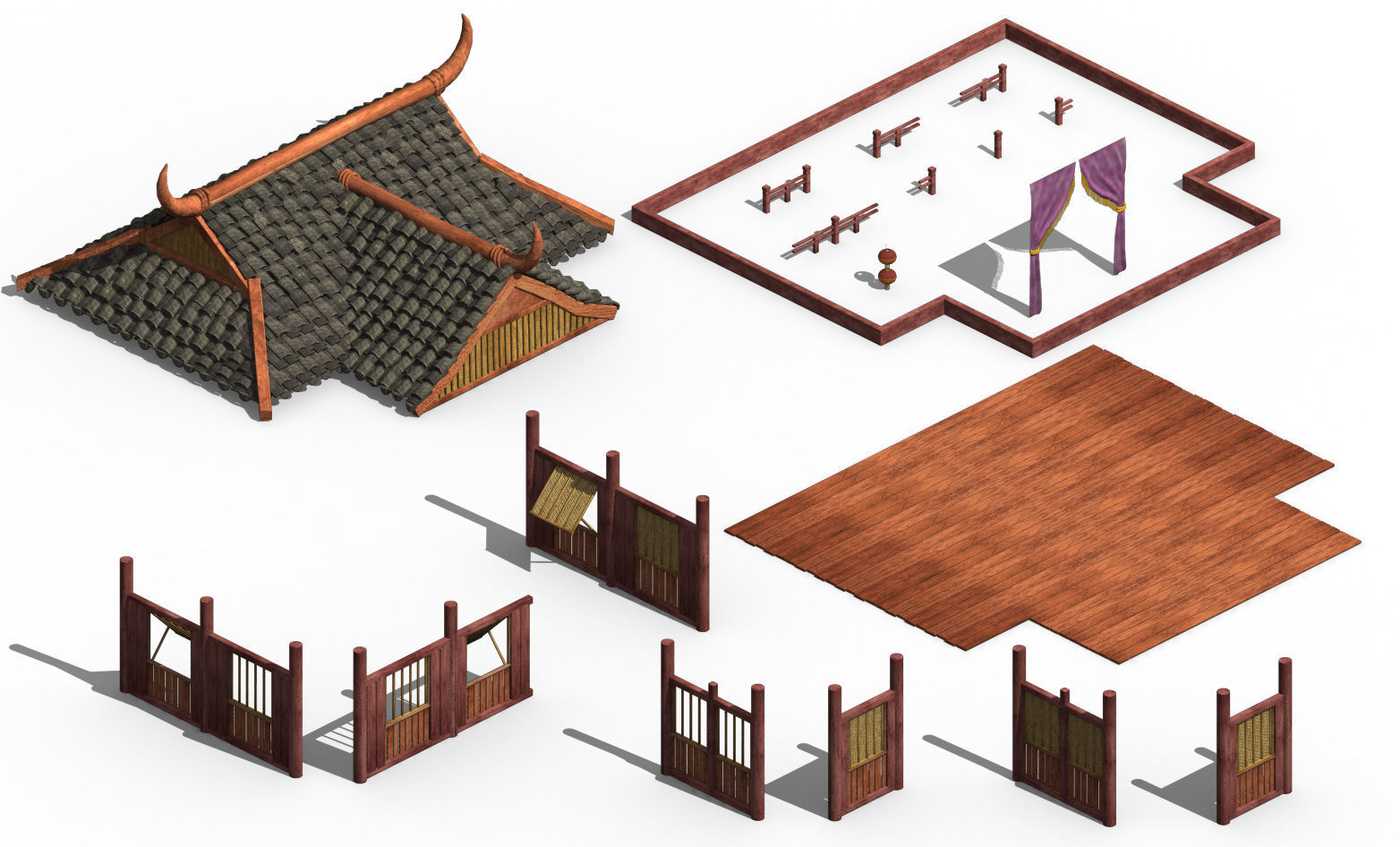 Romantic - brothel - month full floor 3D model_4