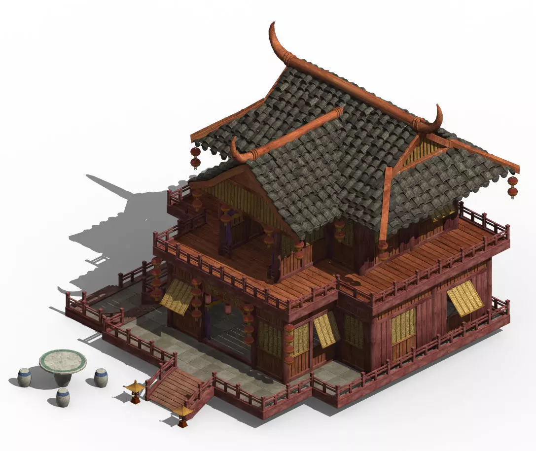 Romantic - brothel - month full floor 3D model_0