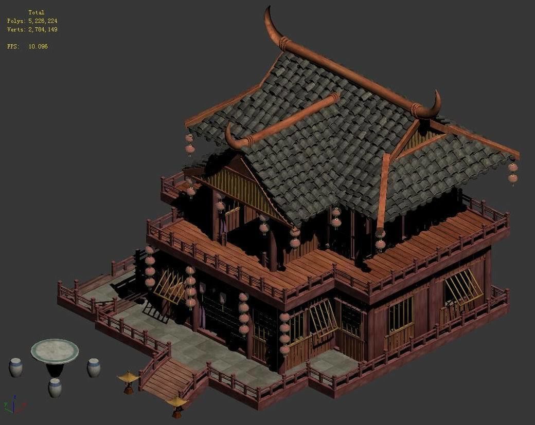 Romantic - brothel - month full floor 3D model_7