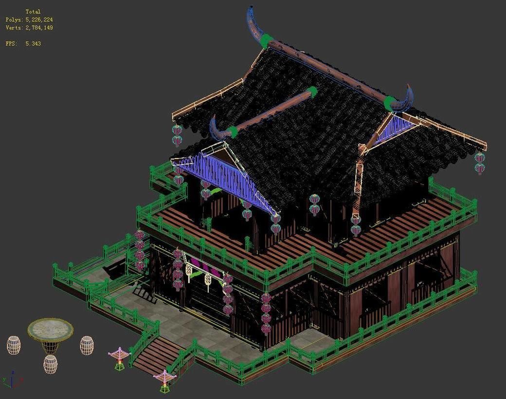 Romantic - brothel - month full floor 3D model_8