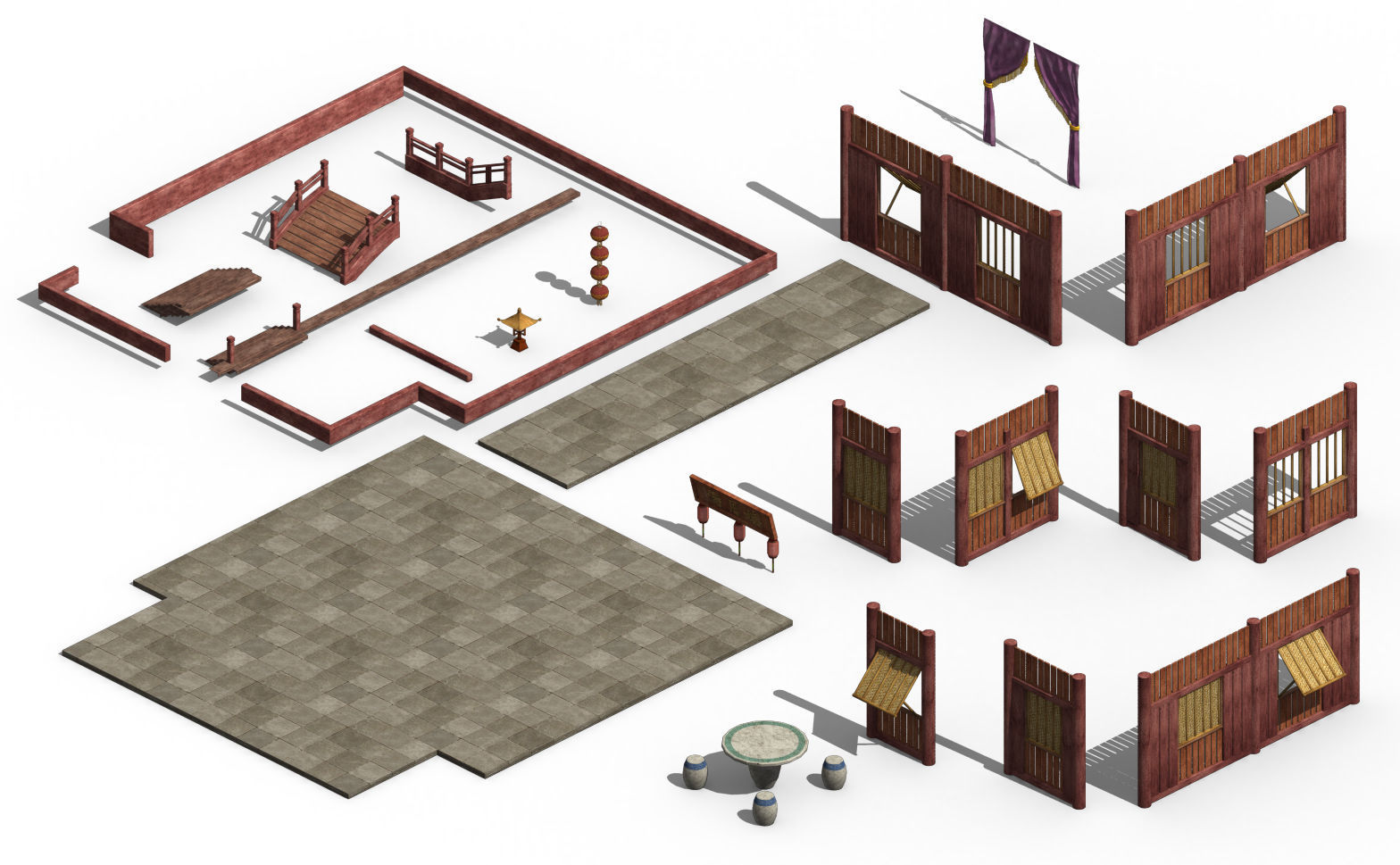 Romantic - brothel - month full floor 3D model_5