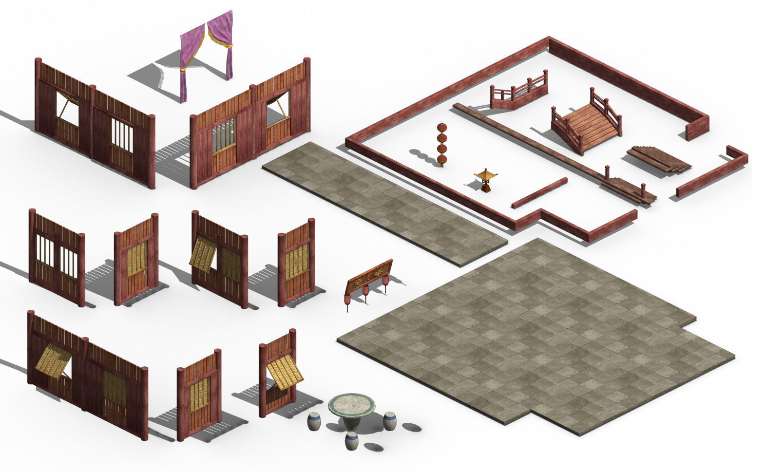 Romantic - brothel - month full floor 3D model_6