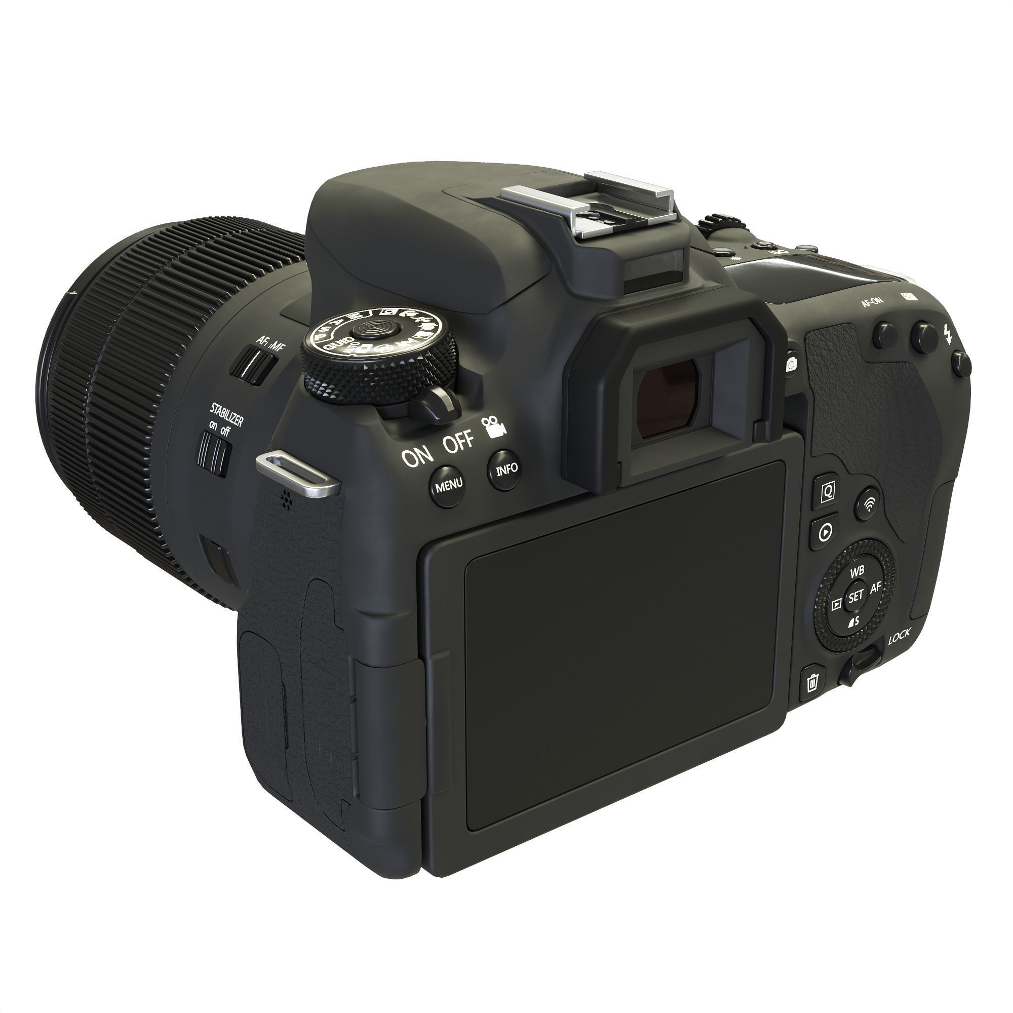 Camera Canon Eos 77d 3D model_4