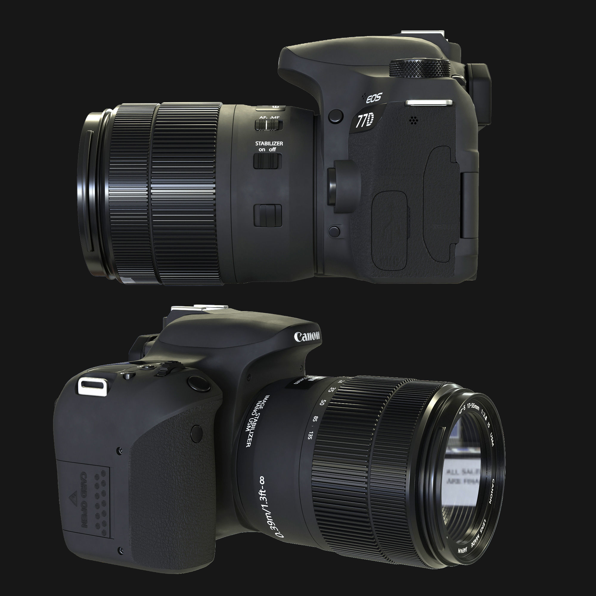 Camera Canon Eos 77d 3D model_7