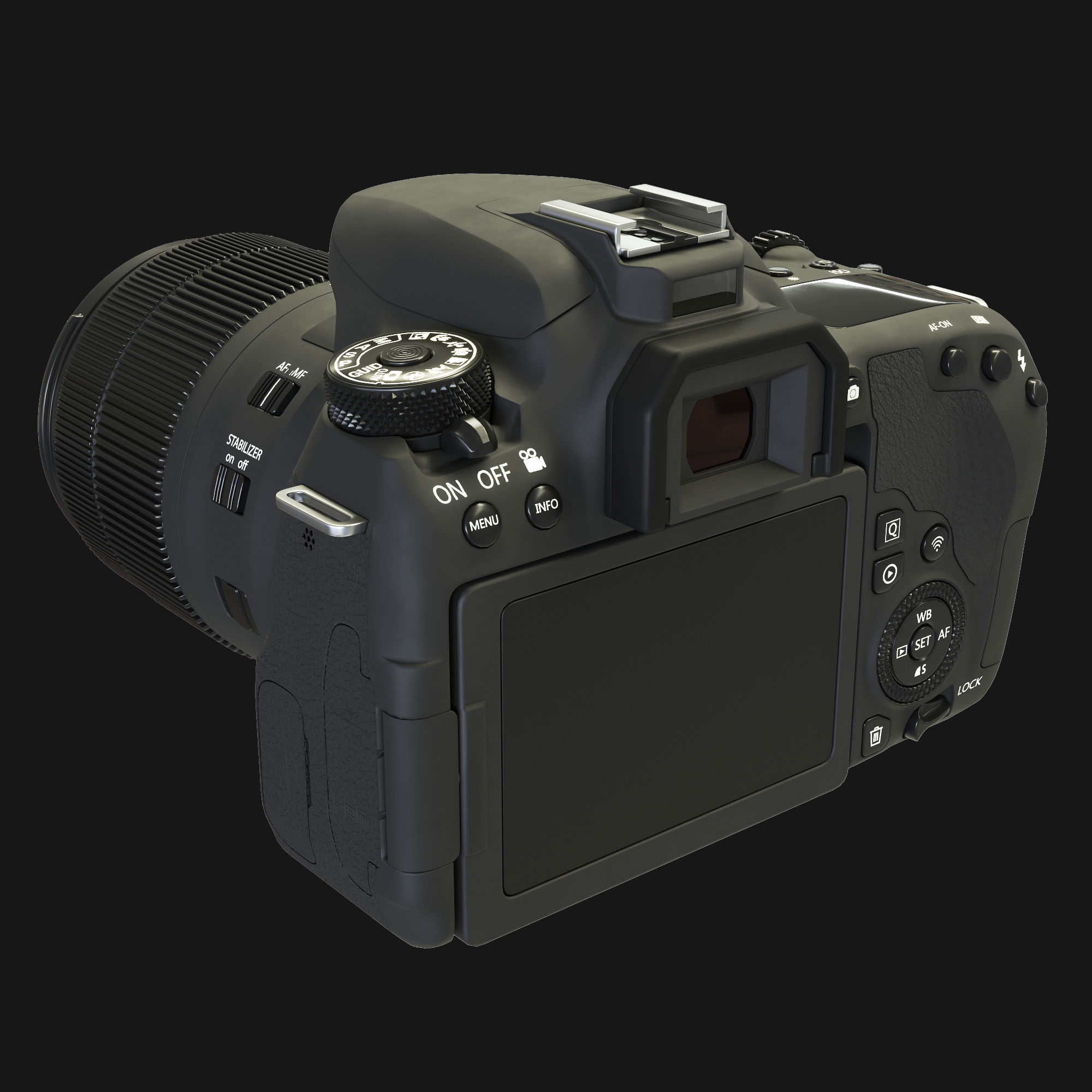 Camera Canon Eos 77d 3D model_5