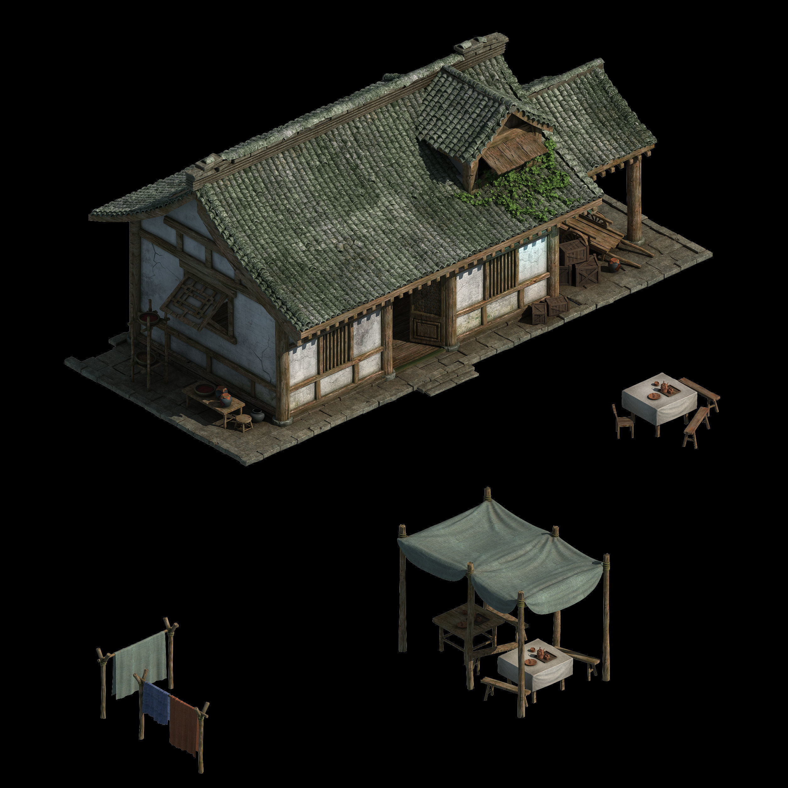 Ancient architecture - residential 043 3D model_2