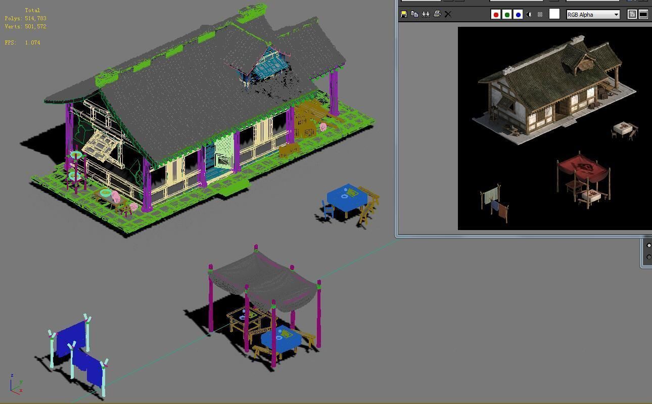 Ancient architecture - residential 043 3D model_6