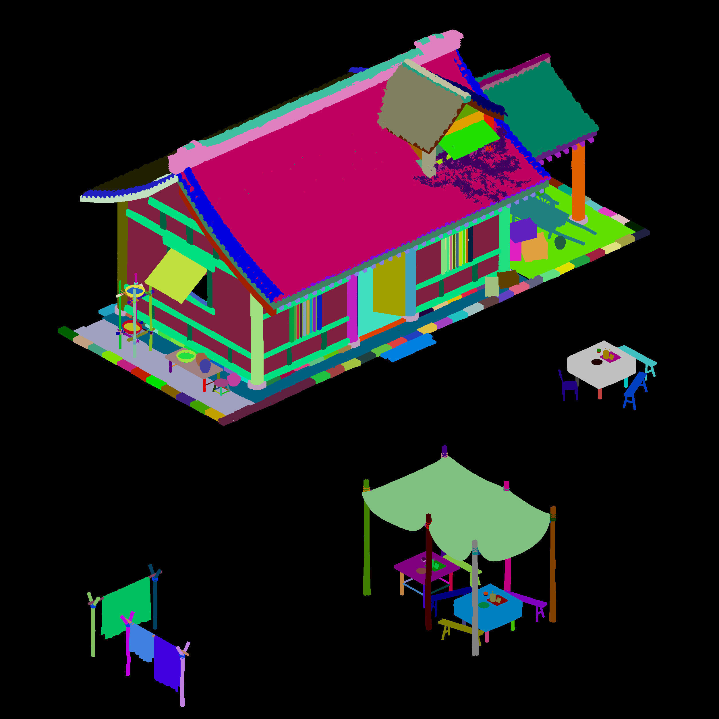 Ancient architecture - residential 043 3D model_4