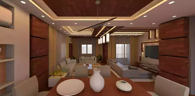 Revit Dining and living room 3D model