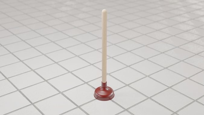 Plunger wooden spoon 3D model