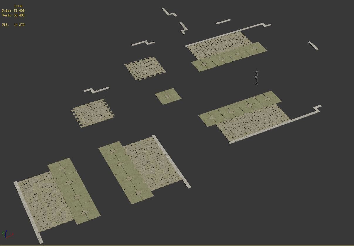 Ancient capital building - floor tiles 02 3D model_3