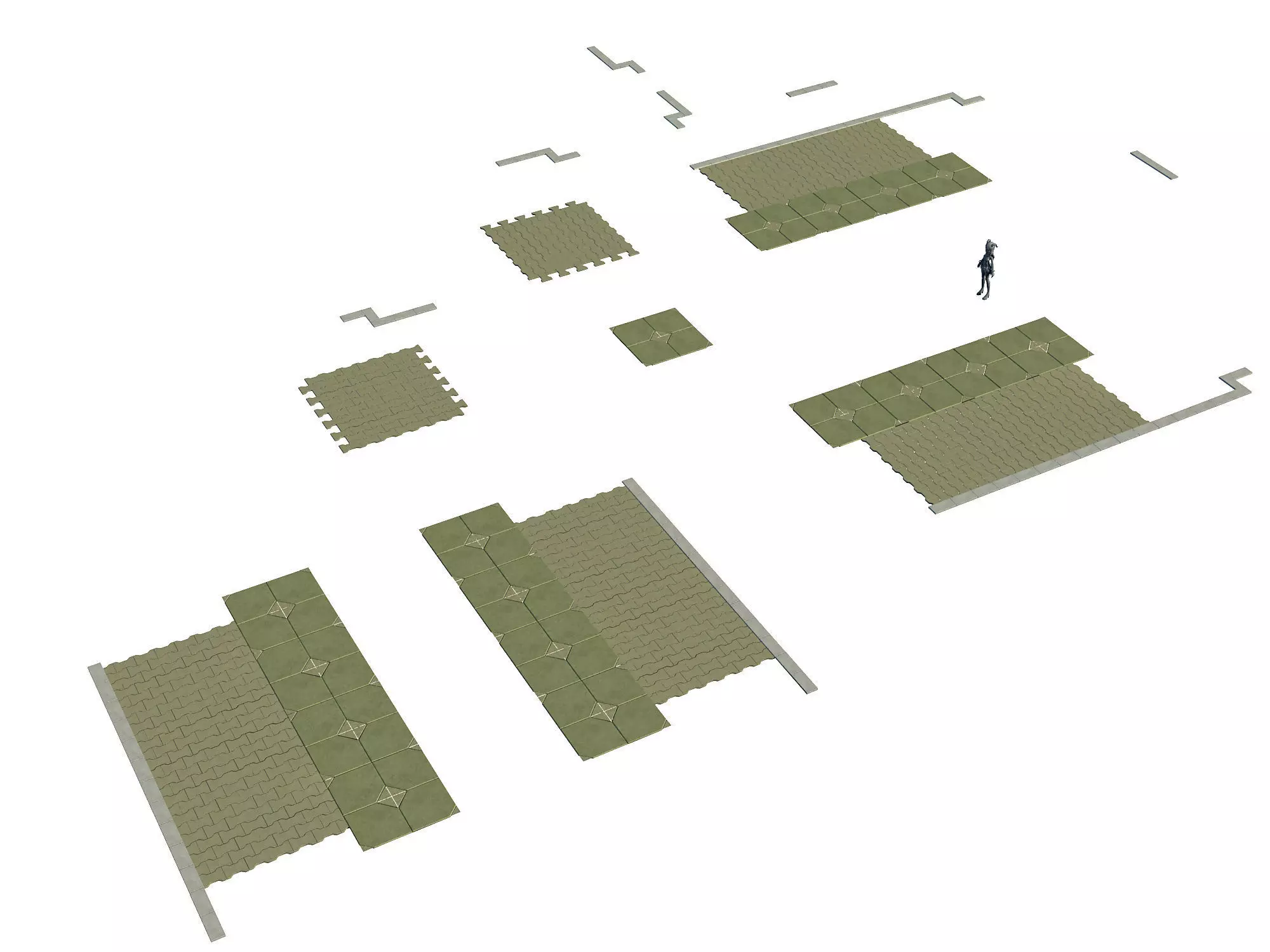 Ancient capital building - floor tiles 02 3D model_0