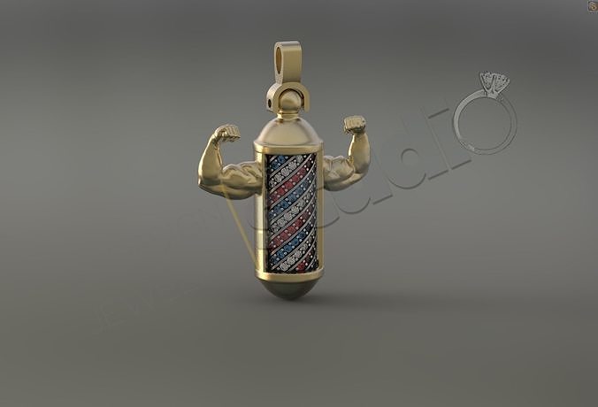 Special luxury barbel sign spinning pendant  3D print model