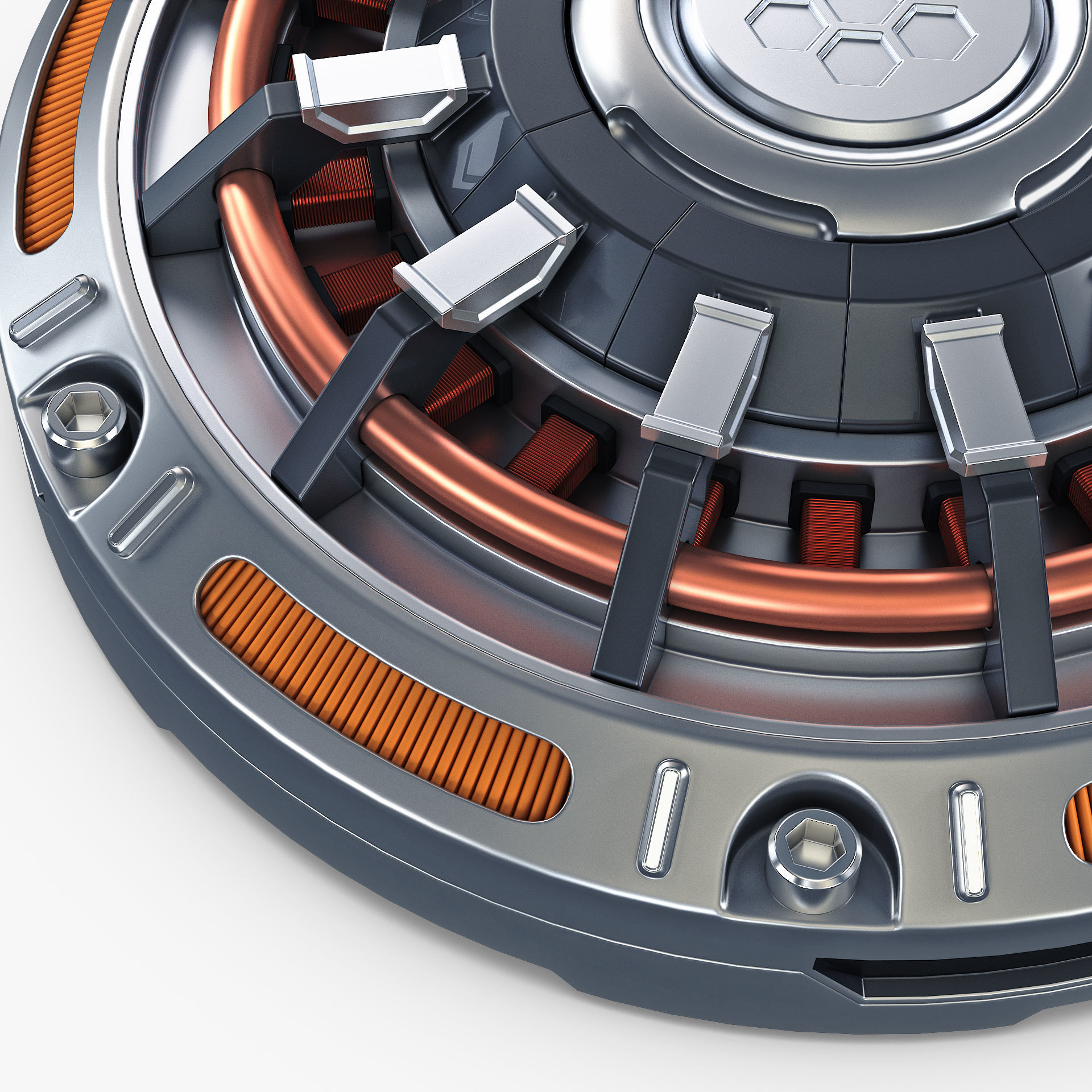 Land Mine Sci Fi v 1 3D model_7