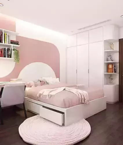 Pink bedroom