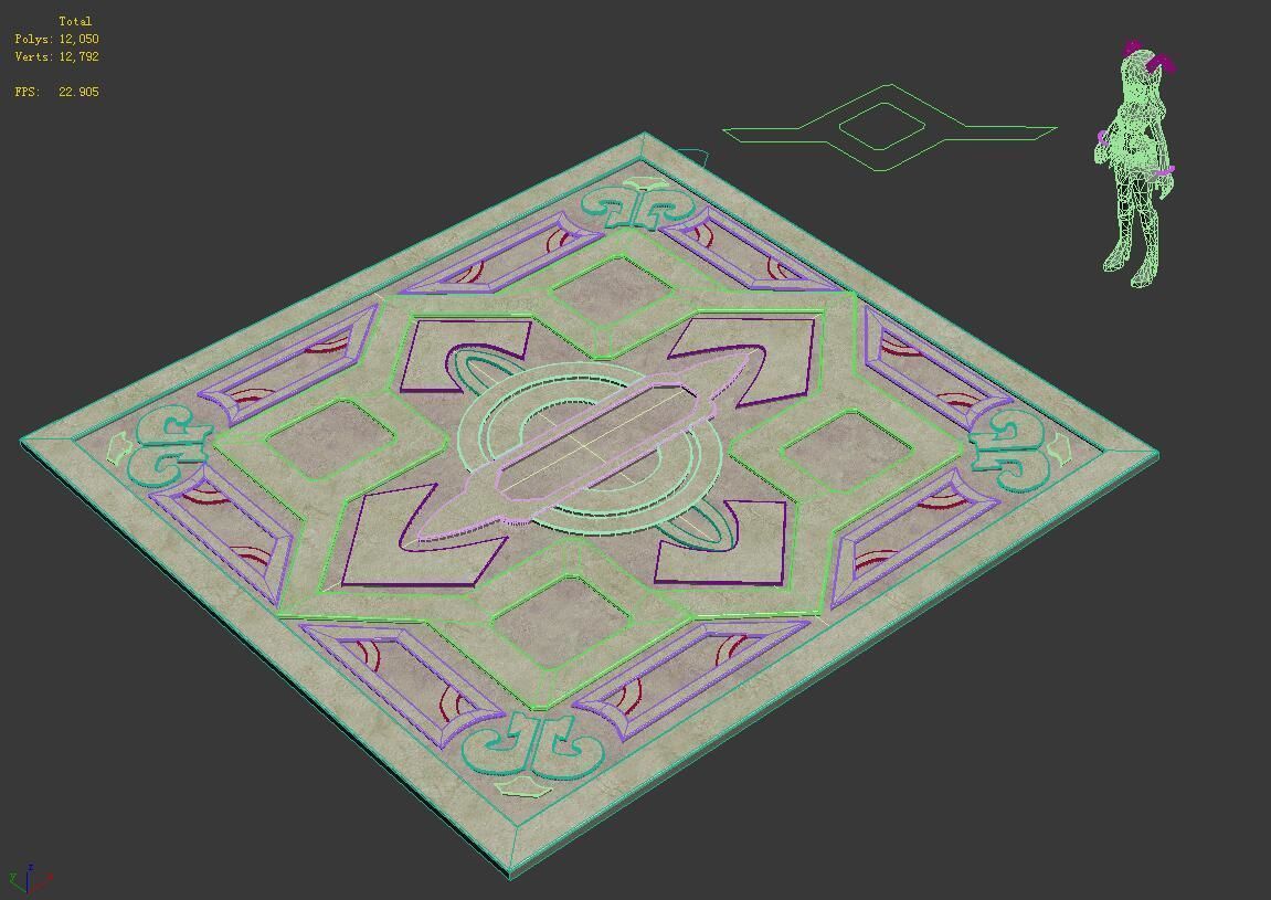 Ancient Capital Building - Floor Tile 06 3D model_2