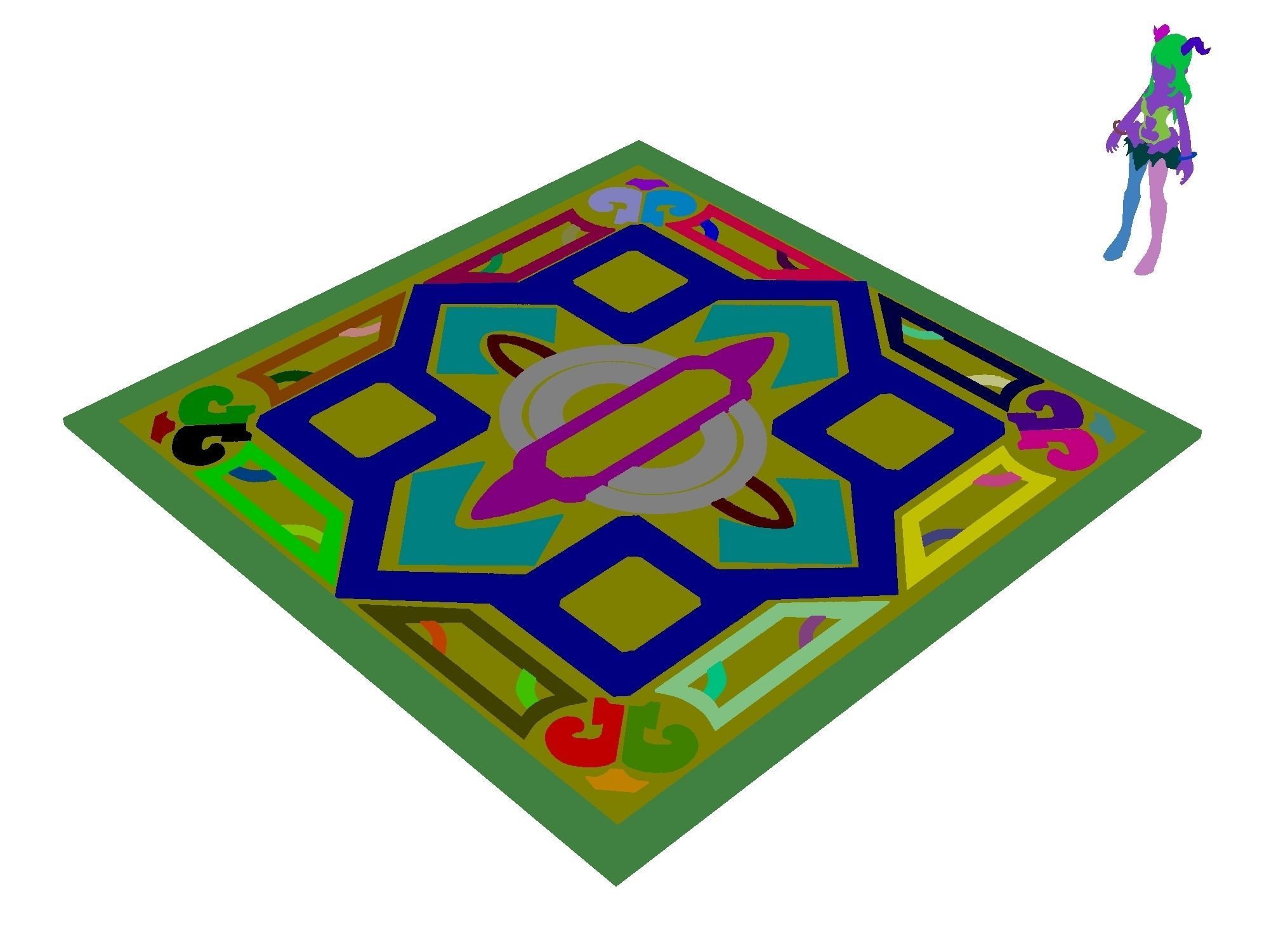 Ancient Capital Building - Floor Tile 06 3D model_1