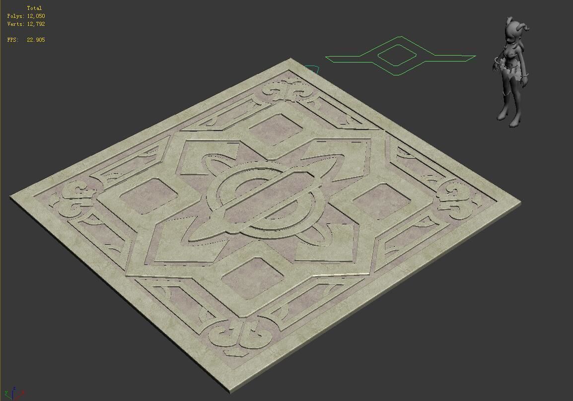 Ancient Capital Building - Floor Tile 06 3D model_3