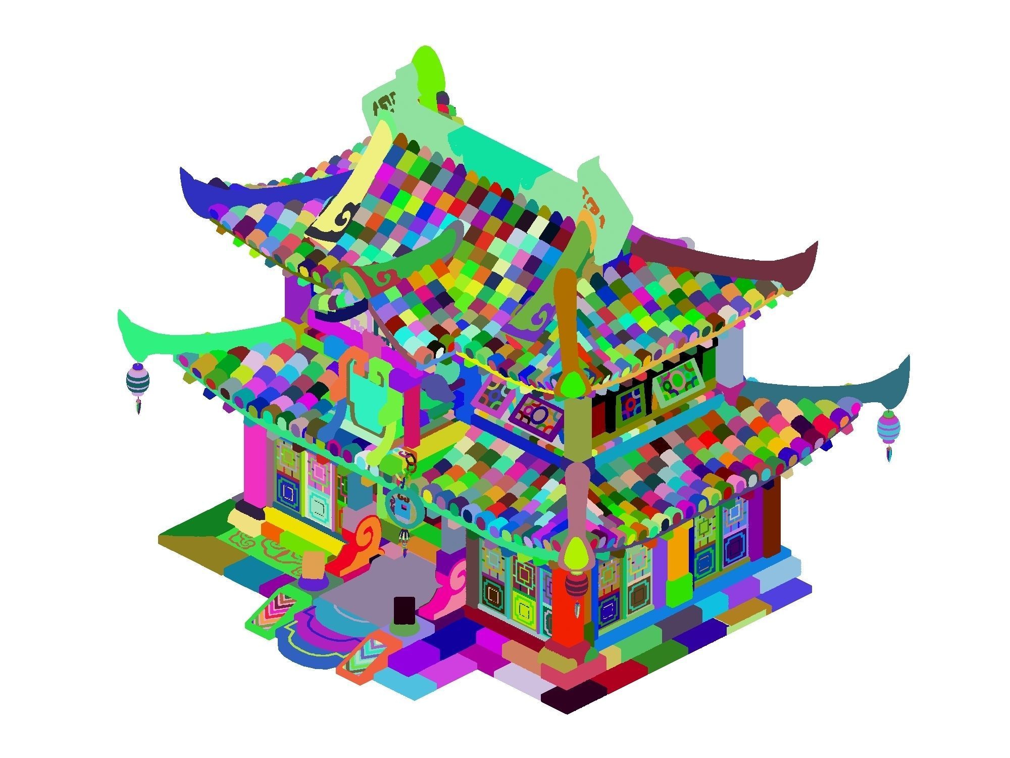 Ancient Capital Architecture - Gambling Square 3D model_1