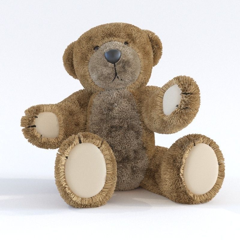 Teddy Low-poly 3D model_0