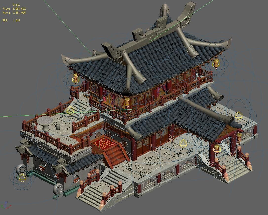 Ancient capital building - restaurant 3D model_3