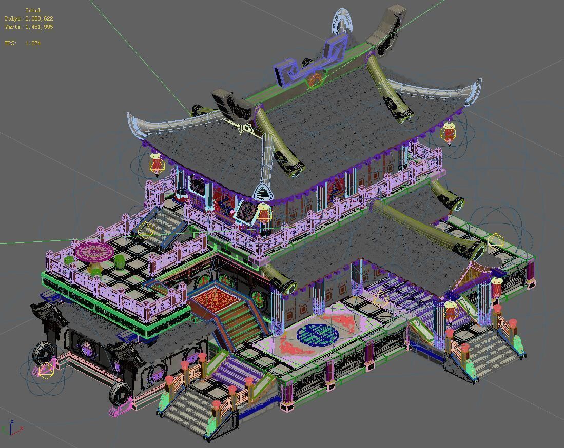 Ancient capital building - restaurant 3D model_2