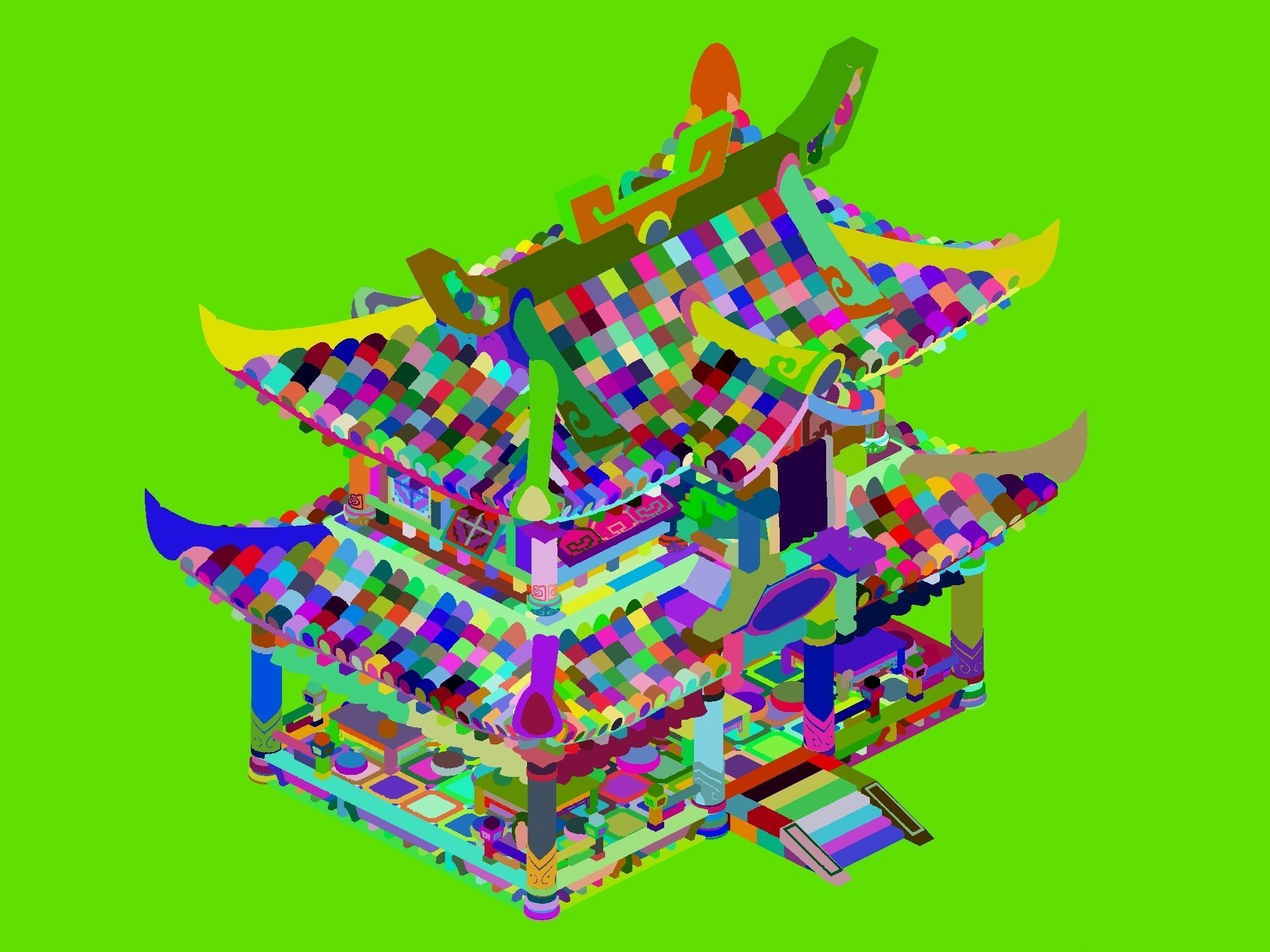 Ancient Capital Architecture - Chess Hall 3D model_1