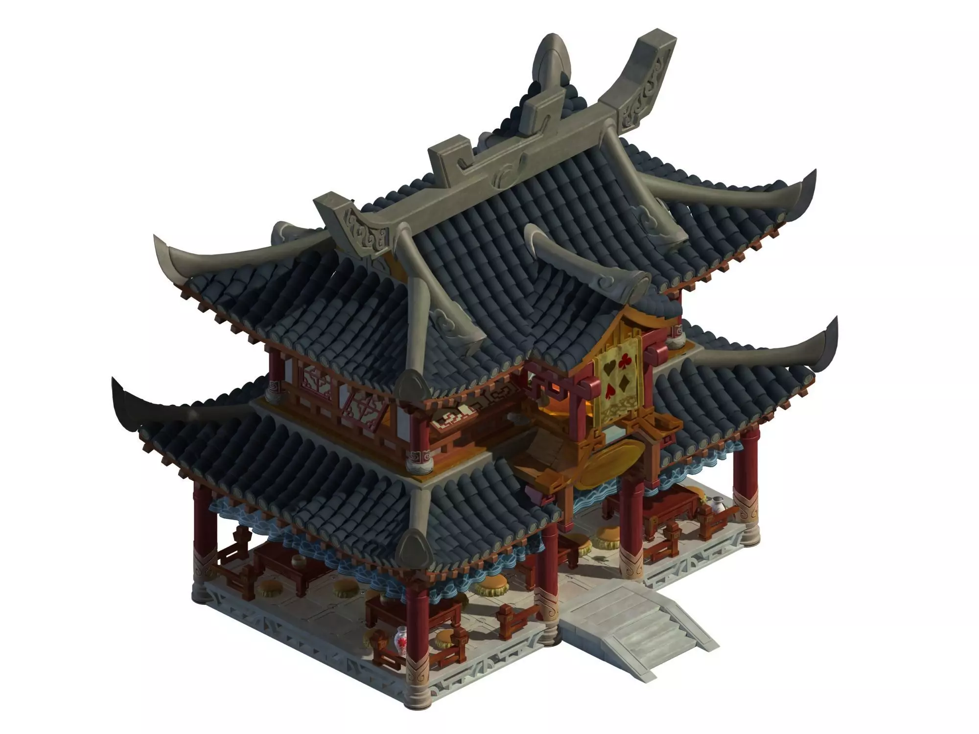 Ancient Capital Architecture - Chess Hall 3D model_0