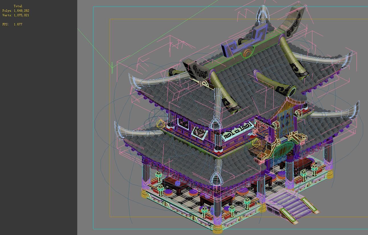 Ancient Capital Architecture - Chess Hall 3D model_2