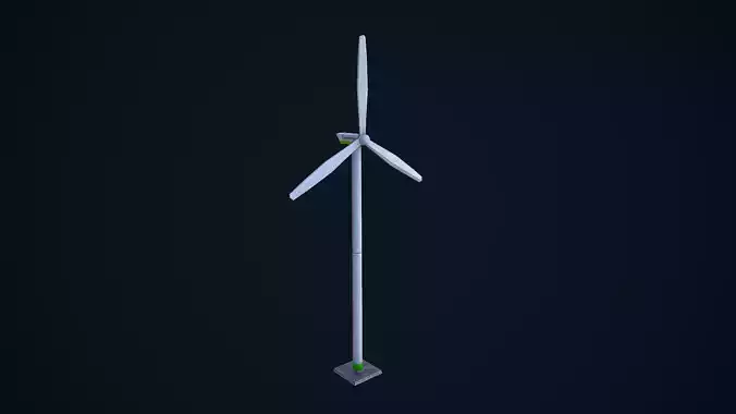 Turbine Wind Low-poly 3D model