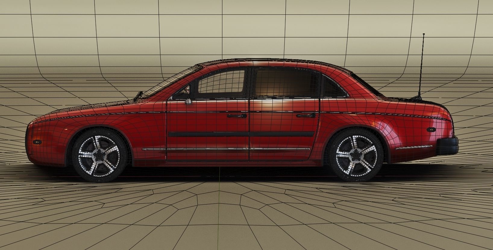 Affekta 300 Old timer concept car best of design game ready HD Low-poly 3D model_40