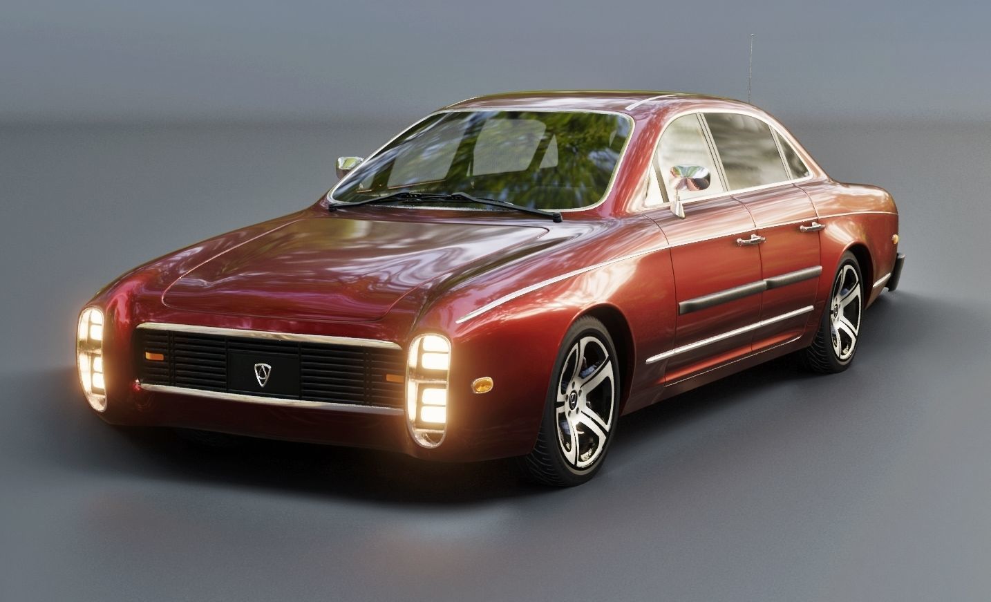 Affekta 300 Old timer concept car best of design game ready HD Low-poly 3D model_6