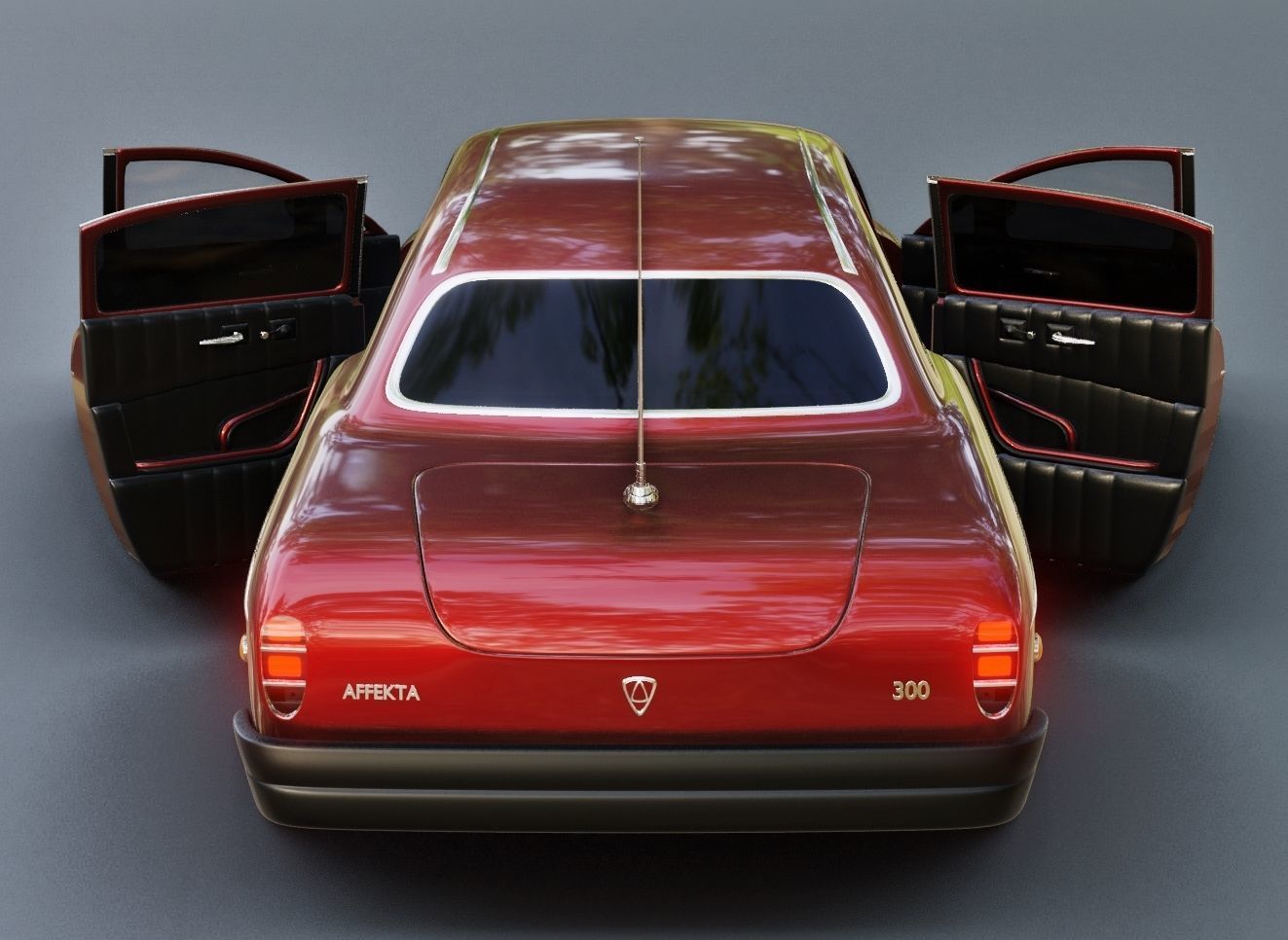 Affekta 300 Old timer concept car best of design game ready HD Low-poly 3D model_11