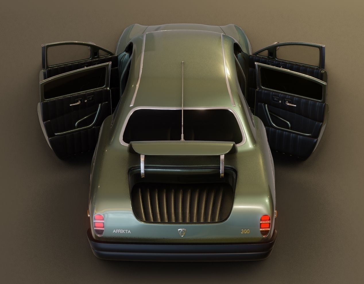 Affekta 300 Old timer concept car best of design game ready HD Low-poly 3D model_16