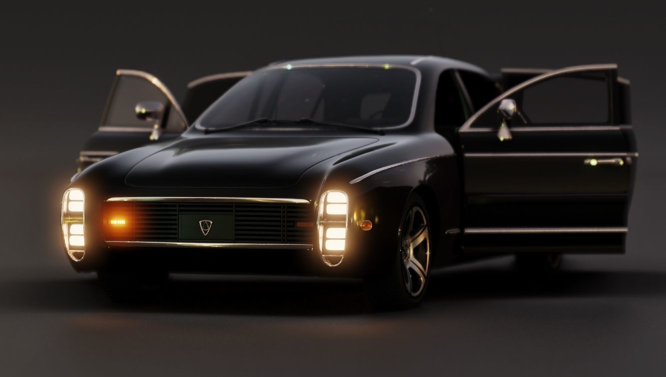 Affekta 300 Old timer concept car best of design game ready HD Low-poly 3D model_17