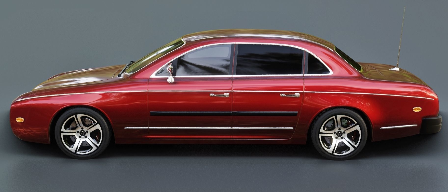 Affekta 300 Old timer concept car best of design game ready HD Low-poly 3D model_8