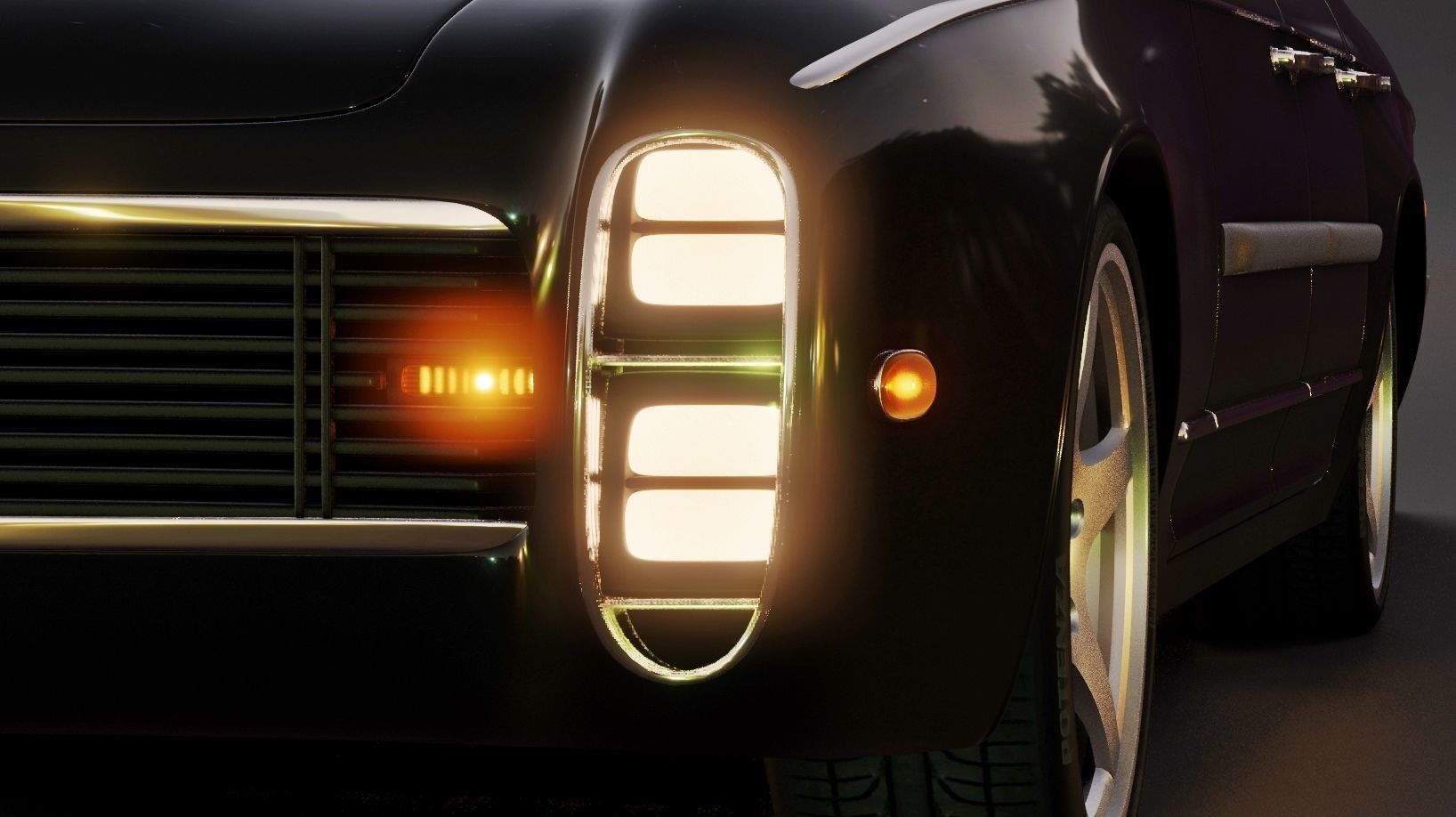 Affekta 300 Old timer concept car best of design game ready HD Low-poly 3D model_22