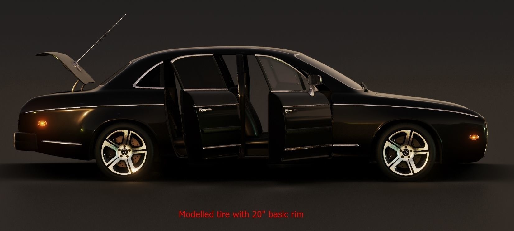 Affekta 300 Old timer concept car best of design game ready HD Low-poly 3D model_19