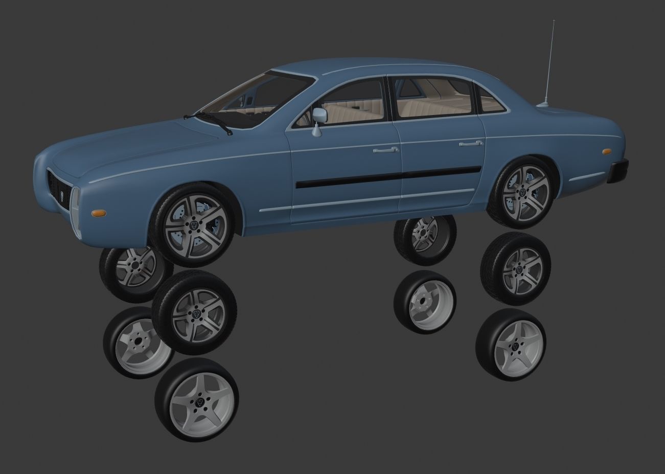 Affekta 300 Old timer concept car best of design game ready HD Low-poly 3D model_43