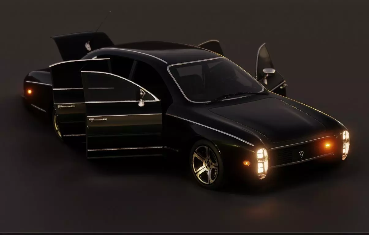 Affekta 300 Old timer concept car best of design game ready HD Low-poly 3D model_0