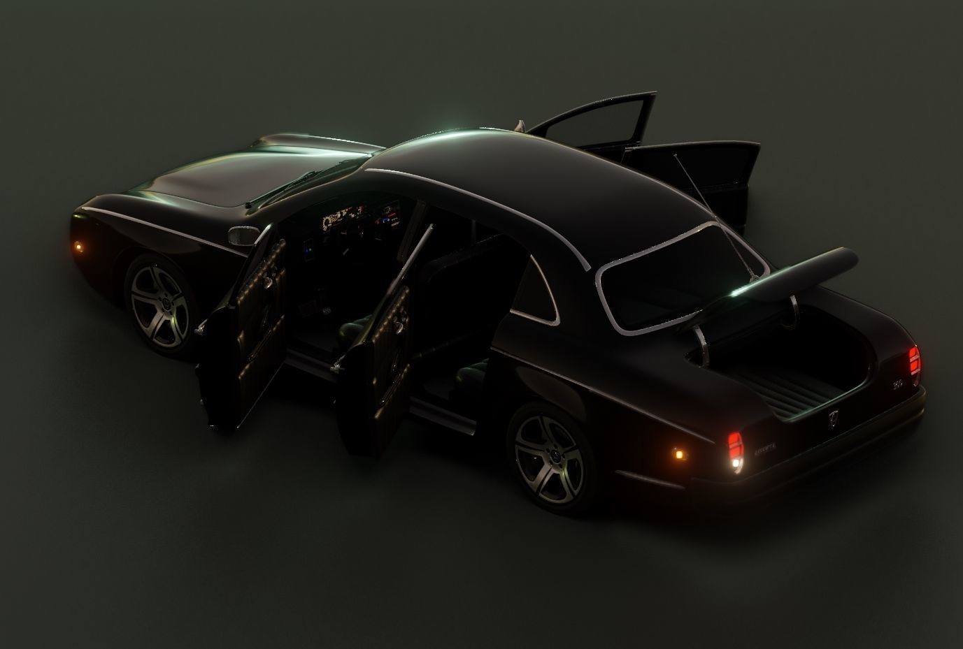 Affekta 300 Old timer concept car best of design game ready HD Low-poly 3D model_5