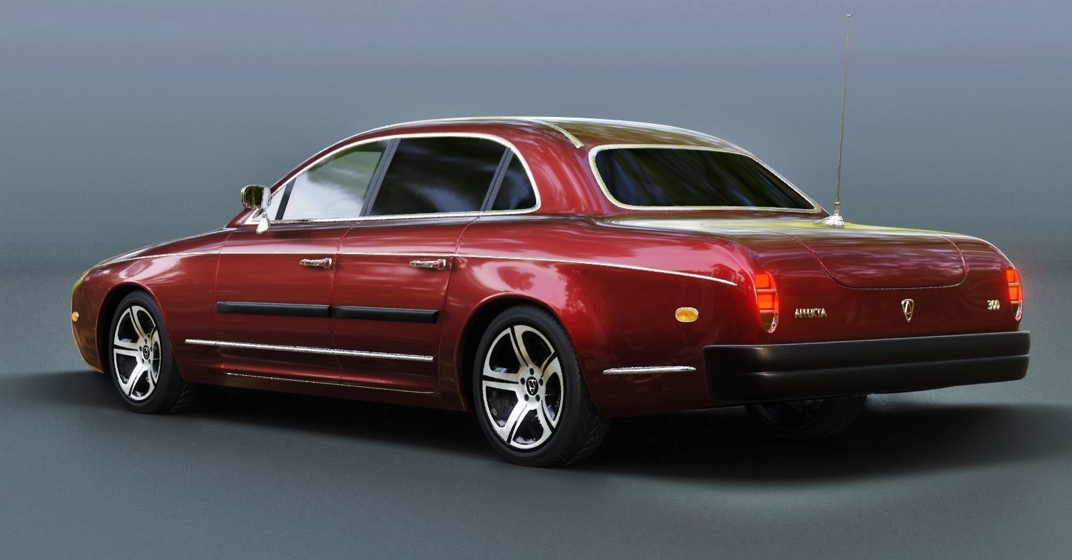 Affekta 300 Old timer concept car best of design game ready HD Low-poly 3D model_9