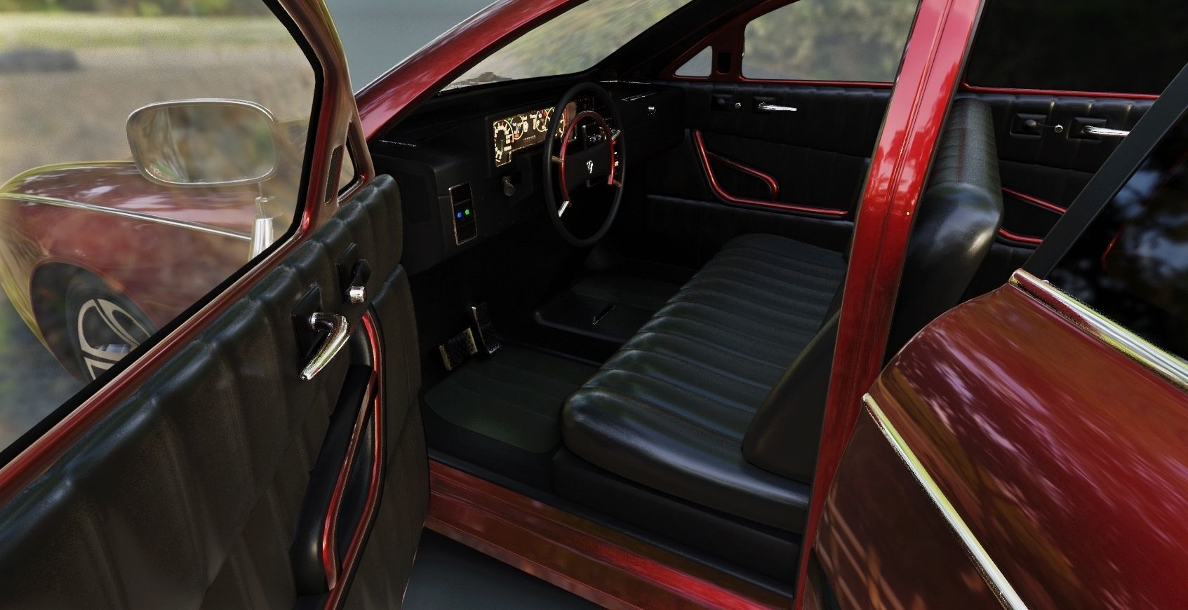 Affekta 300 Old timer concept car best of design game ready HD Low-poly 3D model_12